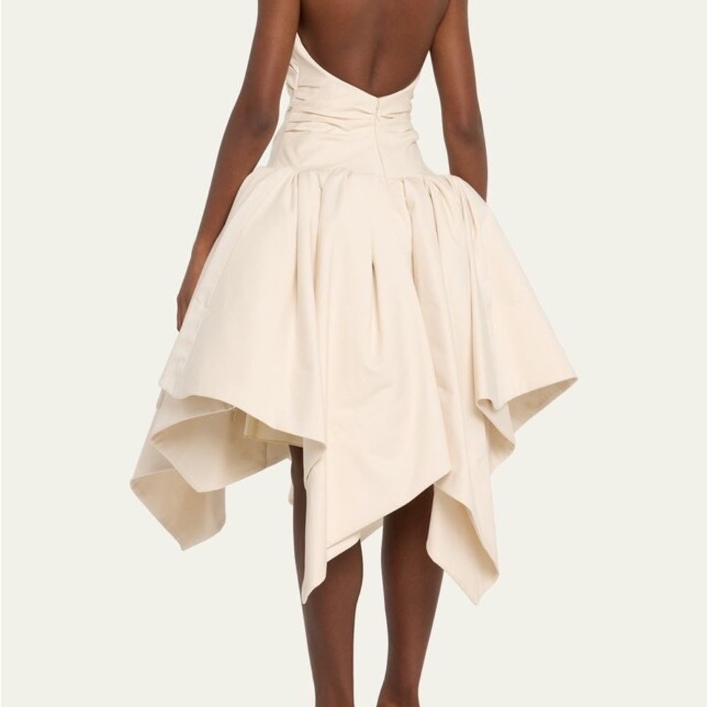 Christopher John Rogers ruched strapless handkerchief corset dress Size 0 NWT - Picture 3 of 11